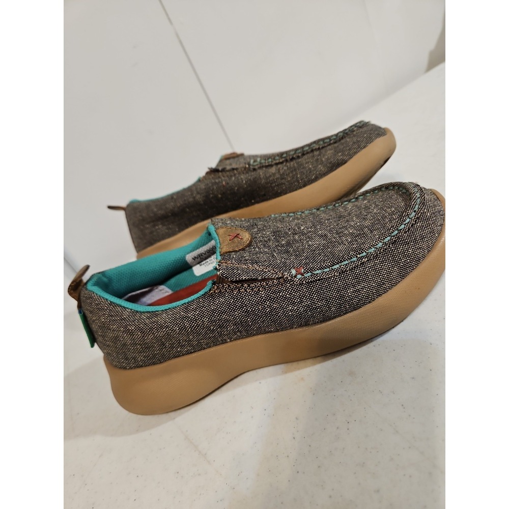 Twisted X Tweed Moccasin Slip On Shoes Men's Size 5.5 M Brown/tan Eco Twx‎ (S220